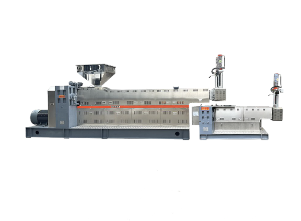 Two stage plastic recycling machine